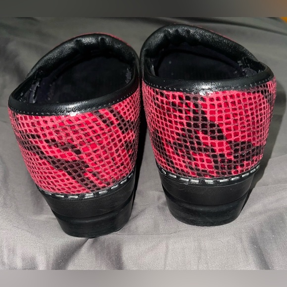 Koi Sanita Pink Snakeskin Clogs - Picture 3 of 5